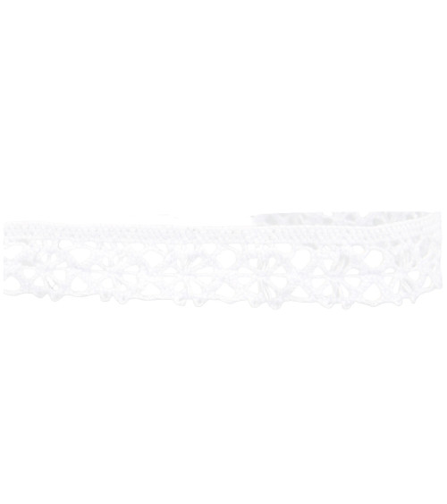 Spool of 25m white polyester lace 20mm