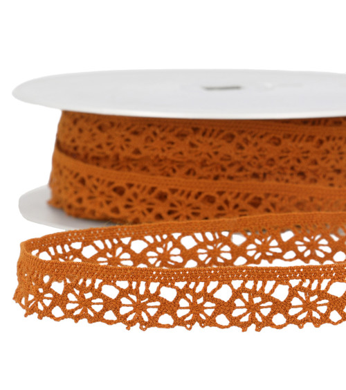 25m spool of rust polyester lace 20mm