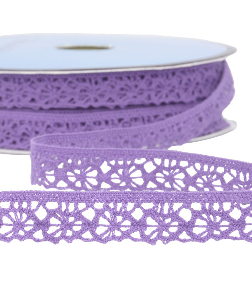 Spool 25m purple polyester lace 20mm