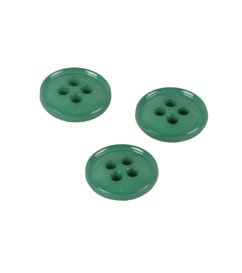 4-hole button recycled nylon canary blue 11mm