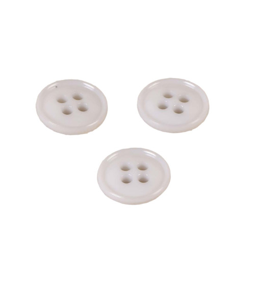 4-hole button, light gray recycled nylon, 11mm