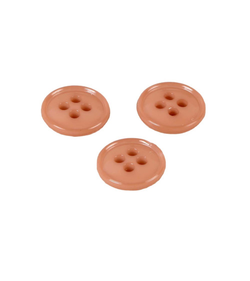 4-hole button recycled nylon Indian red 11mm