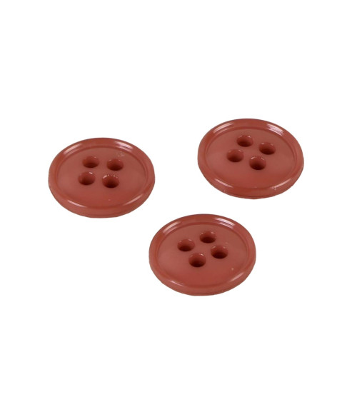 4-hole button recycled nylon rust 11mm