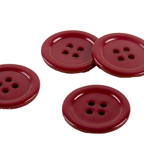 100% mother-of-pearl round burgundy button