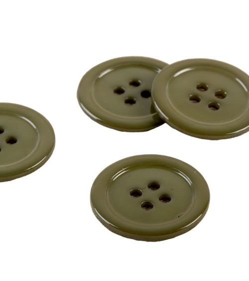 100% round khaki mother-of-pearl button