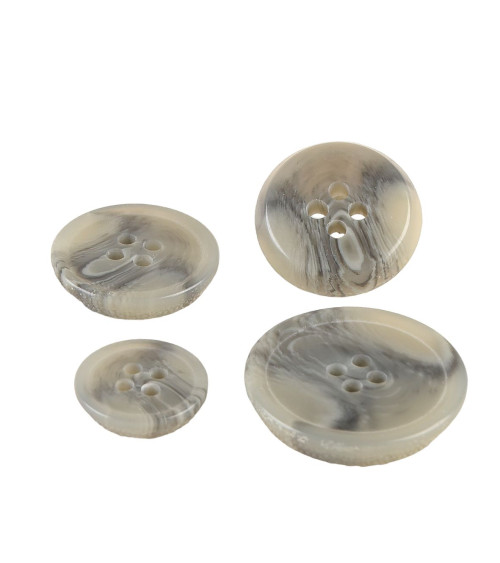 4-hole button imitation horn Ash Grey