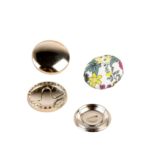 Set of 6 metal buttons to cover