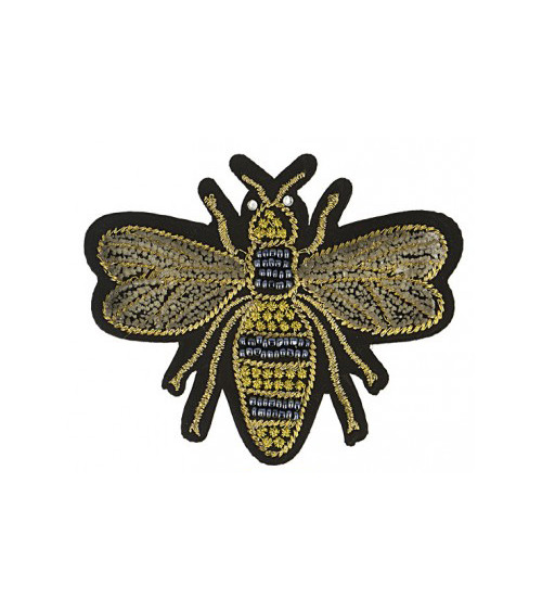 Little bee iron-on badge