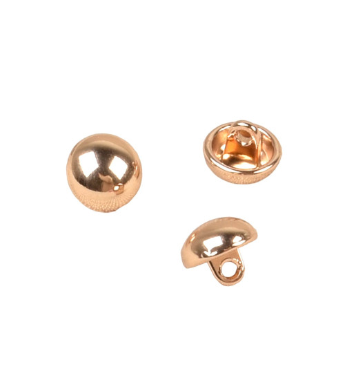 Set di 6 bottoni a sfera con coda 10mm oro