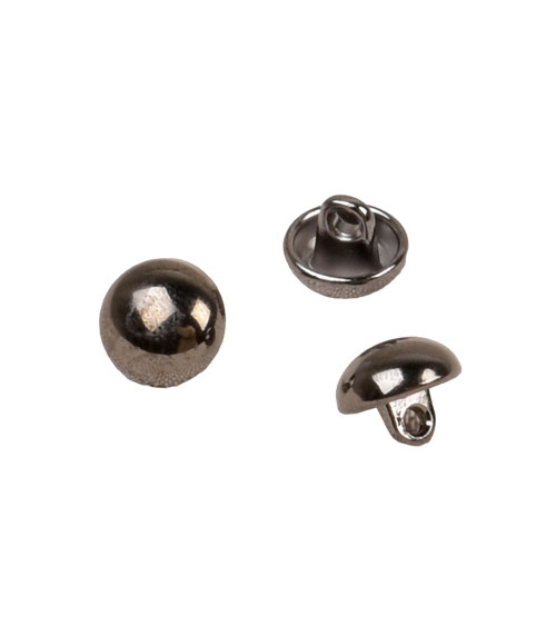 Set di 6 bottoni a sfera con gambo 10 mm grigio scuro