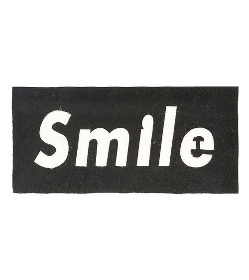 SMILE large sweet iron-on badge