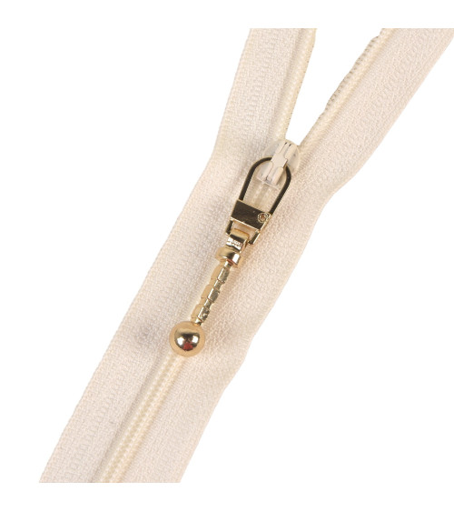 4.3cm gold fancy zipper