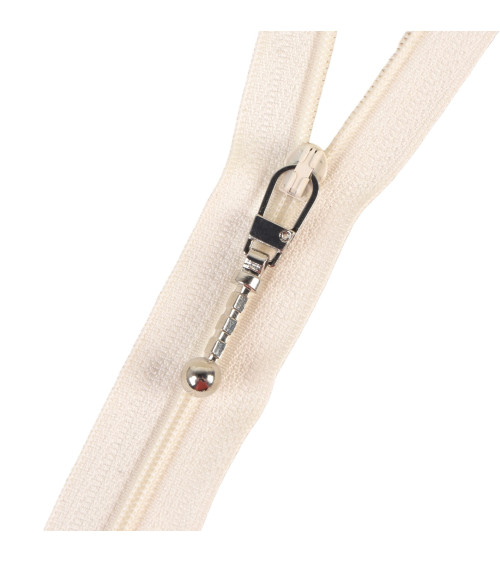 Silver fancy zipper 4.3cm