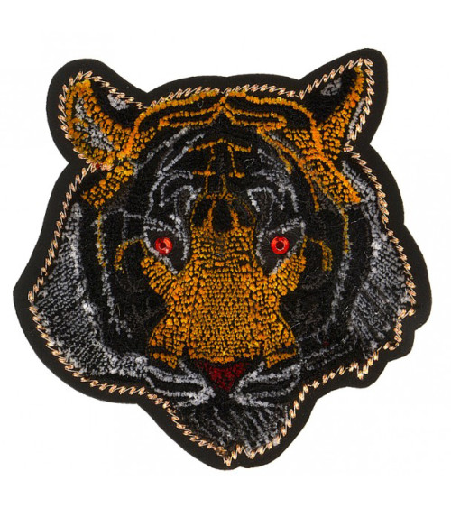 Large tiger iron-on badge 6cm