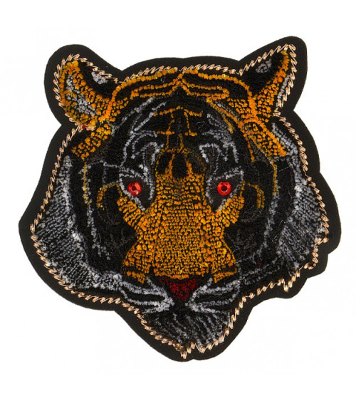 Large tiger iron-on badge 9cm