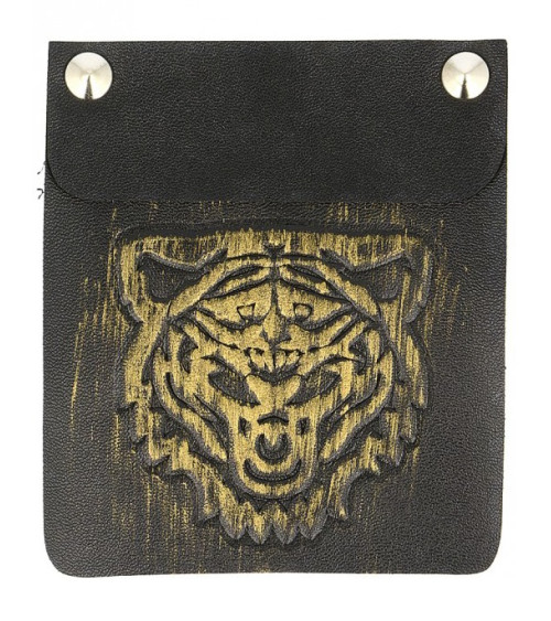 Large gold and black tiger relief patch sewing badge