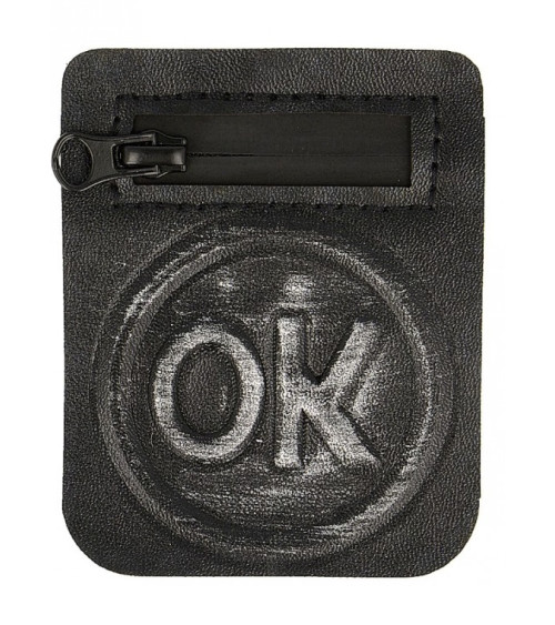 Großer grauer und schwarzer OK-Relief-Patch zum Aufnähen