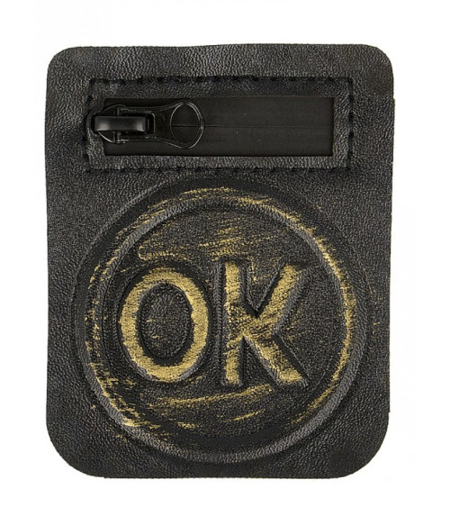 Large gold and black OK relief patch sewing badge