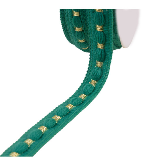 20m reel of green woolen braid 20mm