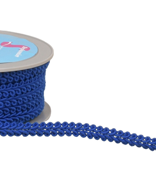 20m reel of royal blue herringbone braid 11mm