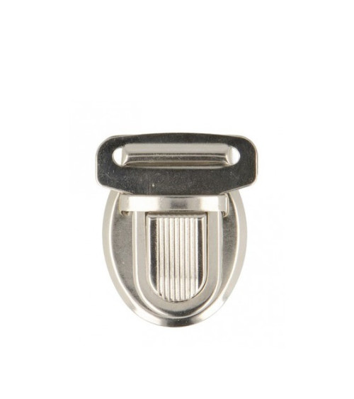 Silver colored schoolbag clip