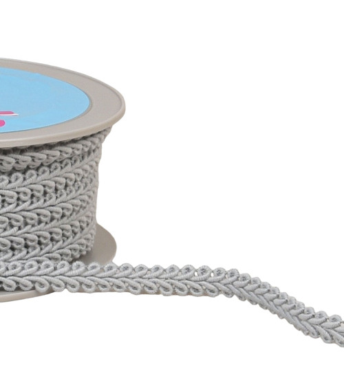 20m reel of light grey herringbone braid 11mm