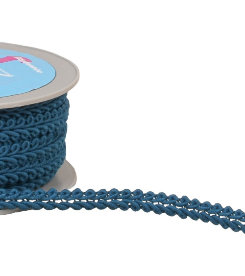 Duck blue 11mm herringbone stitch braid by the meter