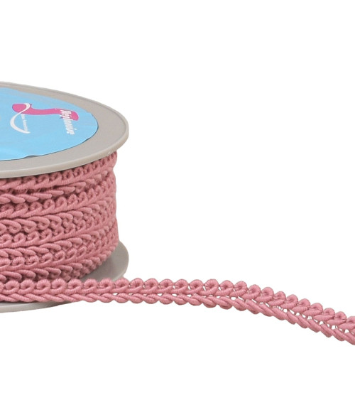 11mm old pink herringbone braid trim by the meter