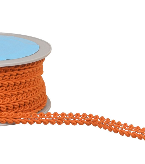 11mm orange herringbone braid trim by the meter