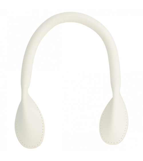 Set of 2 modern bag handles 38mm white