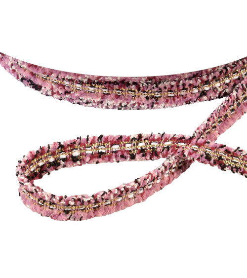 15mm pink mottled dress braid by the meter