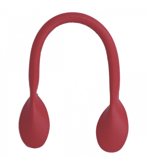 Set of 2 modern bag handles 38mm burgundy