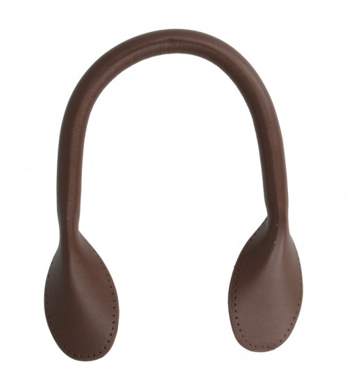 Set of 2 modern bag handles 38mm brown