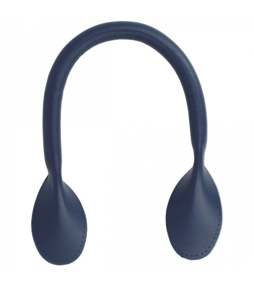 Set of 2 modern bag handles 38mm navy blue