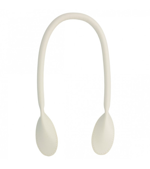 Set of 2 modern bag handles 60 mm white