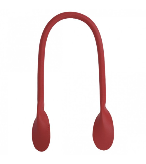 Set of 2 modern bag handles 60 mm burgundy