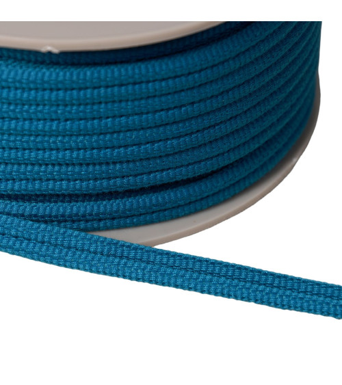 Double cord 9mm turquoise blue by the meter