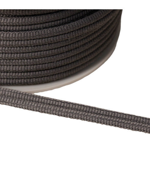 Double cord 9mm gray black by the meter