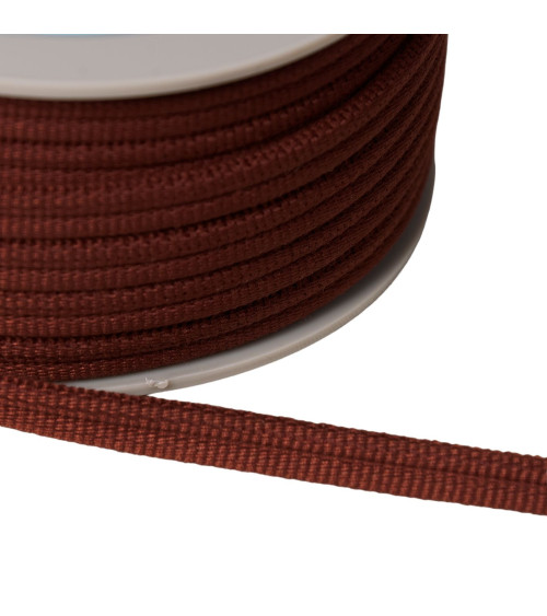 Double cord 9mm dark rust orange by the meter