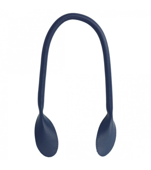 Set of 2 modern bag handles 60 mm navy blue