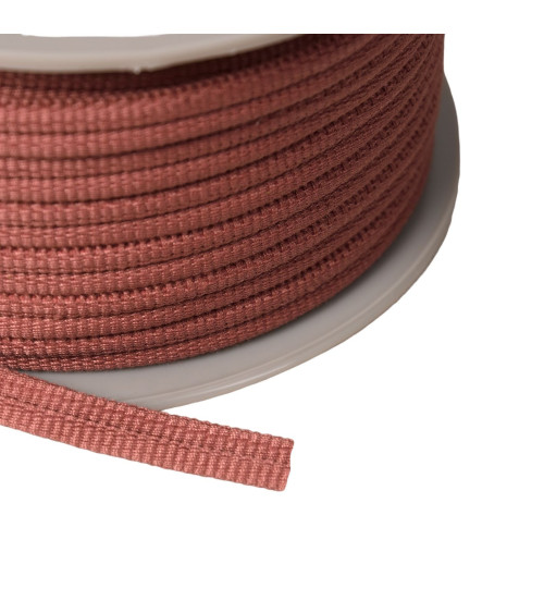 Double cord 9mm old pink by the meter