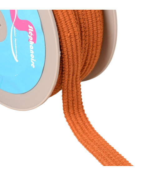 Four-cord braid 15mm rust orange by the meter