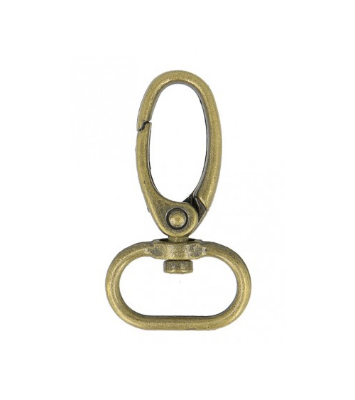 20mm antique gold carabiner