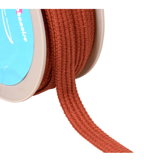 Four-cord braid 15mm rust orange by the meter