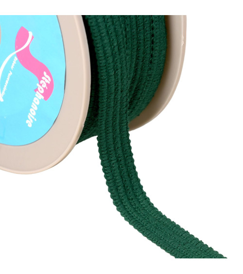 Four-cord braid 15mm bottle green by the meter