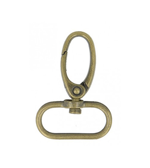 25 mm Karabiner in antiker Goldfarbe