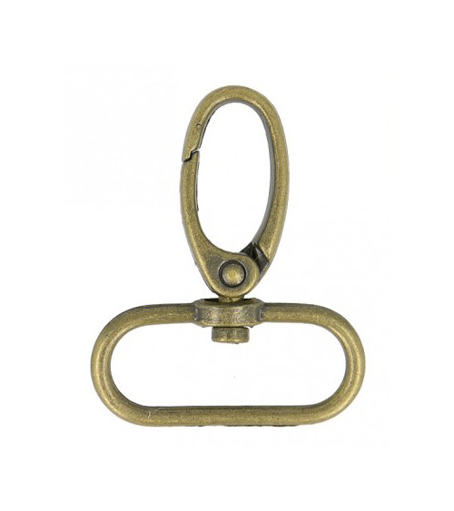 30mm antique gold carabiner