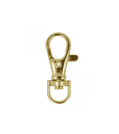 Set of 2 1cm gold-colored strap carabiners