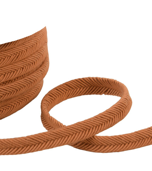 Spool 20m double cord wire 10mm dark beige