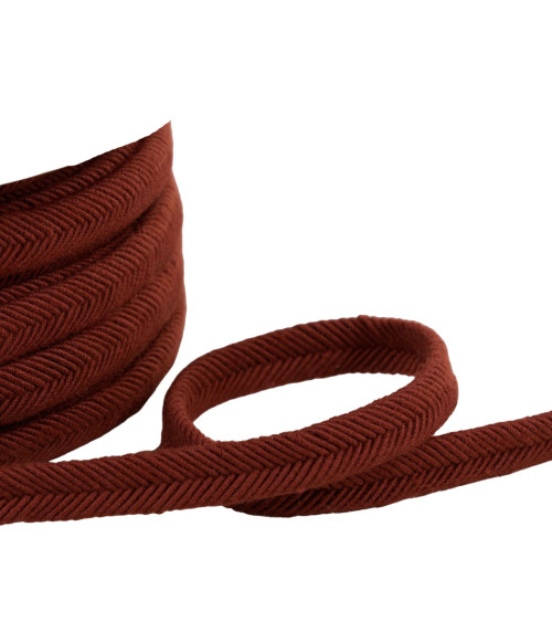 Spool 20m double cord wire 10mm dark rust orange